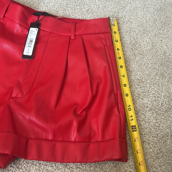 New Alice and Olivia Conry vegan leather shorts - Picture 12 of 16